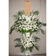 北海道札幌市西区フラワリーライフの花　葬儀用スタンド２段（白上がり）